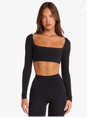 CSB Freedom Scoop Long Sleeve Crop Top